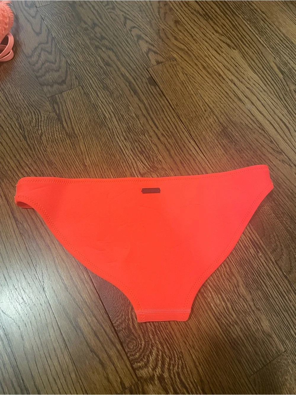 triangl swimwear Mint & Neon Coral Bikini Set with Jean shorts